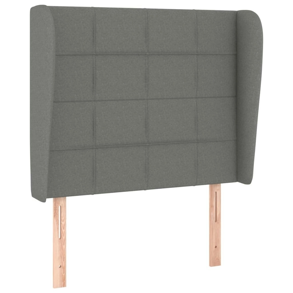 Headboard with Ears Dark Grey 103 cm Fabric 3117947