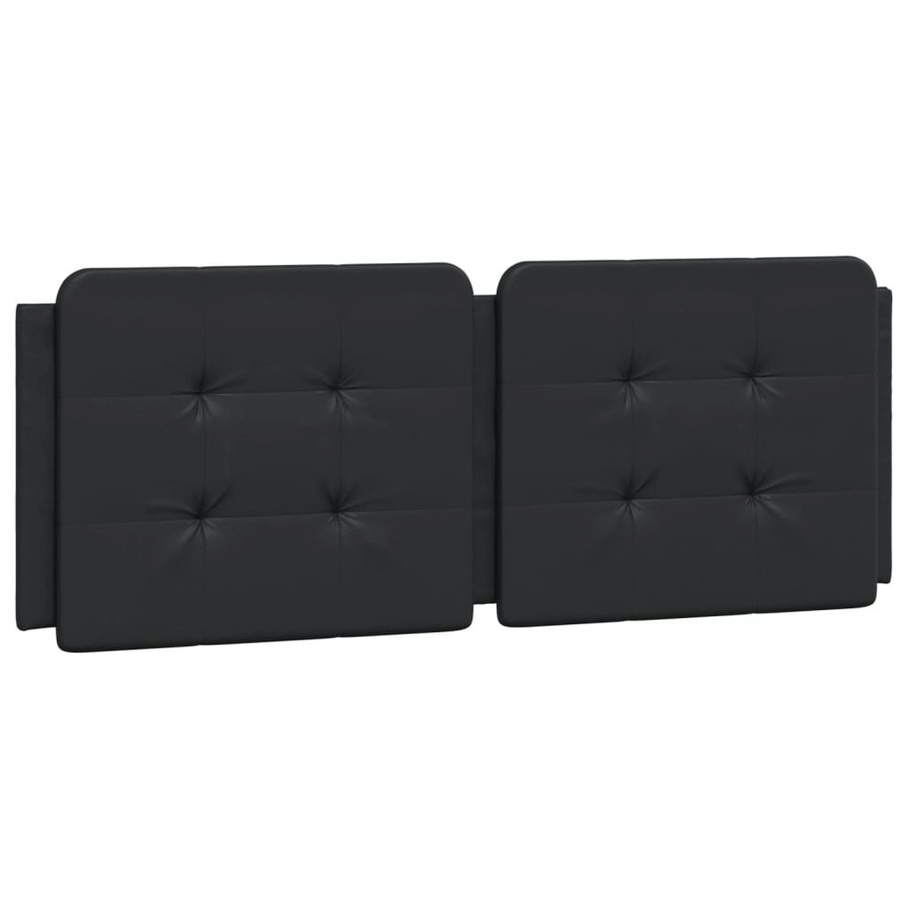 Headboard Cushion Black 137 cm Double Faux Leather 374857