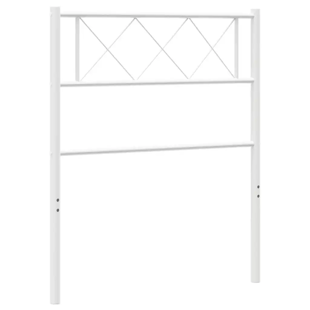 Metal Headboard White 107 cm 372356