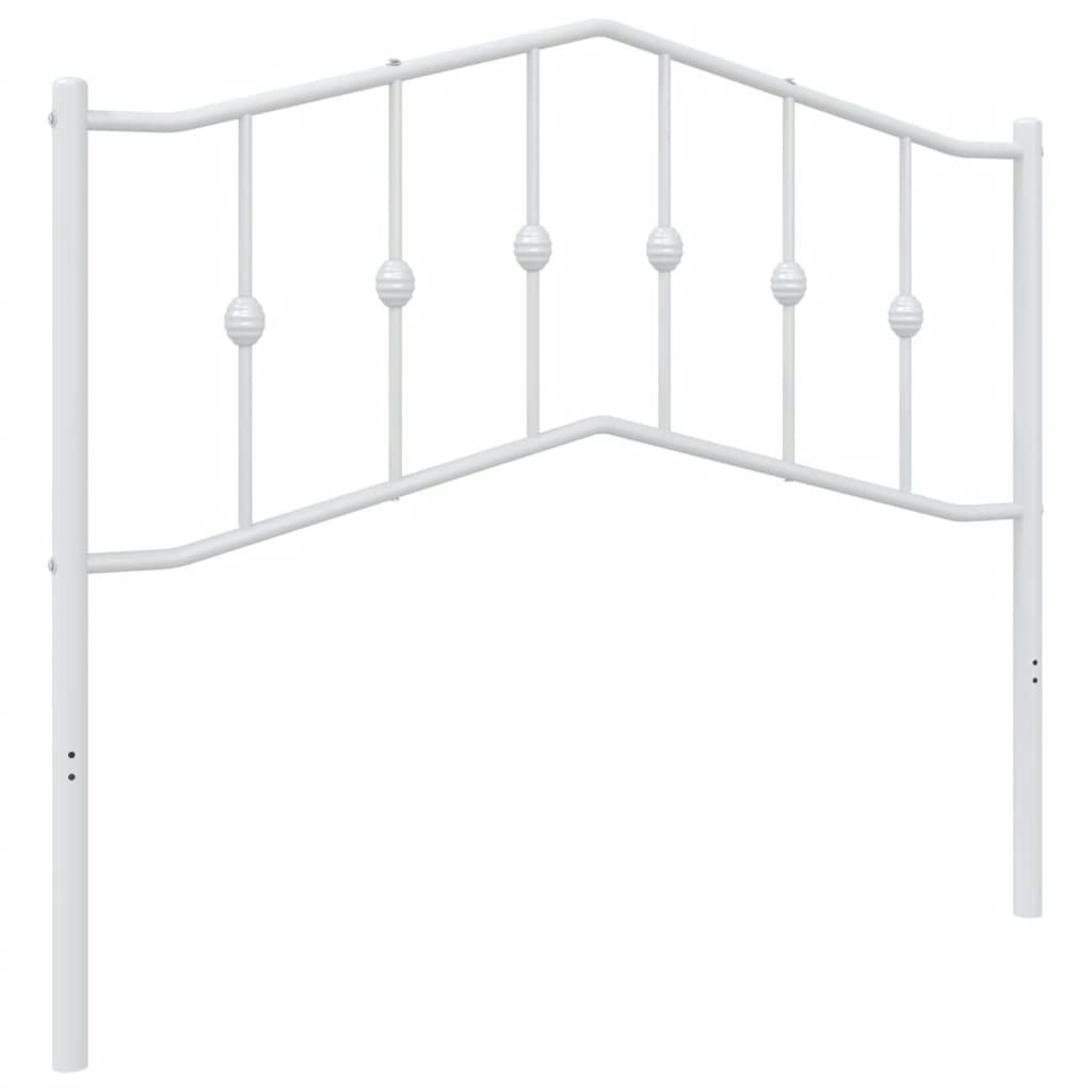 Metal Headboard White 107 cm 373868