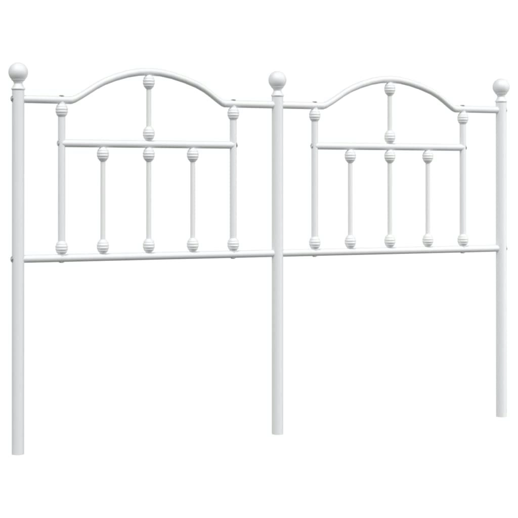 Metal Headboard White 137 cm 353520