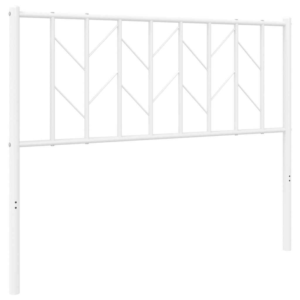 Metal Headboard White 107 cm 374516