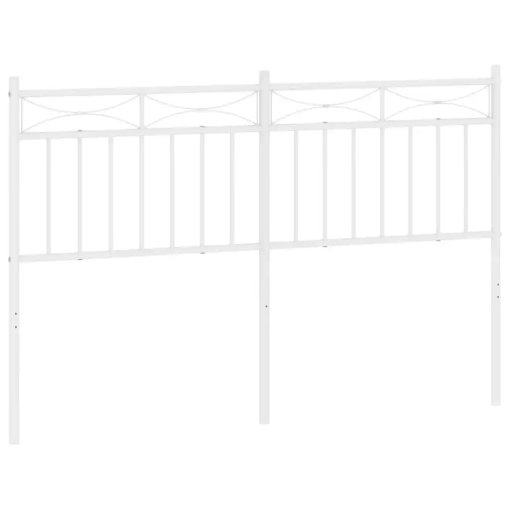 Metal Headboard White 137 cm 373772