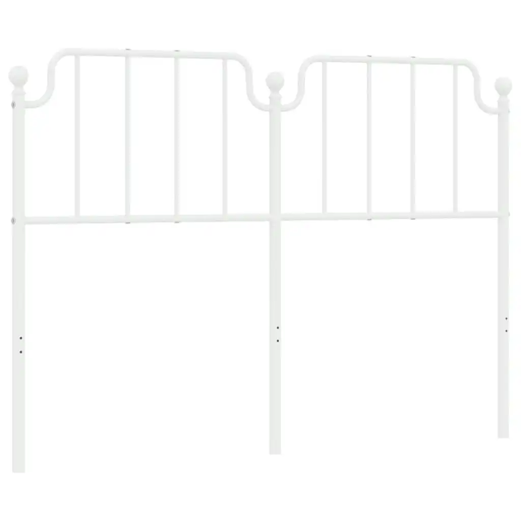 Metal Headboard White 152 cm 373970