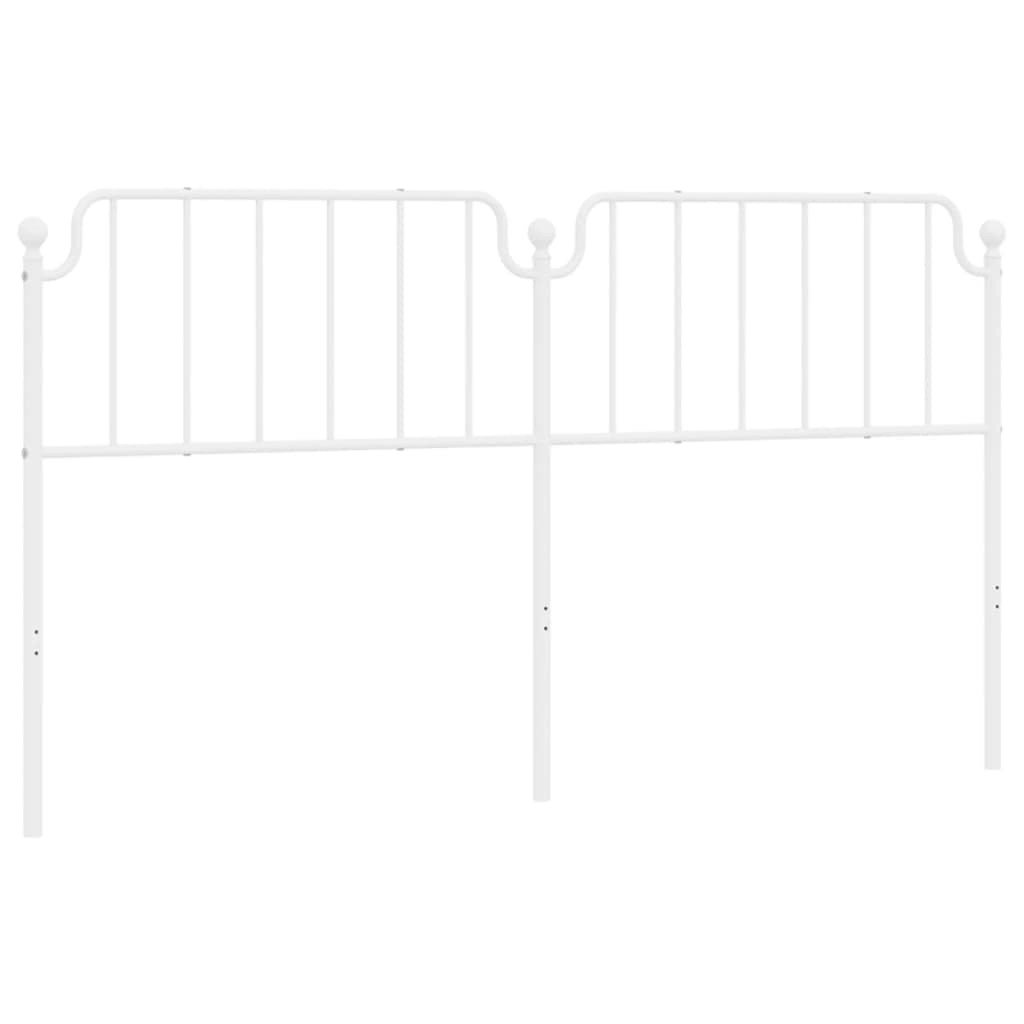 Metal Headboard White 183 cm 373972