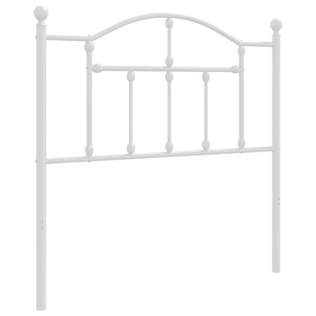 Metal Headboard White 90 cm 353516