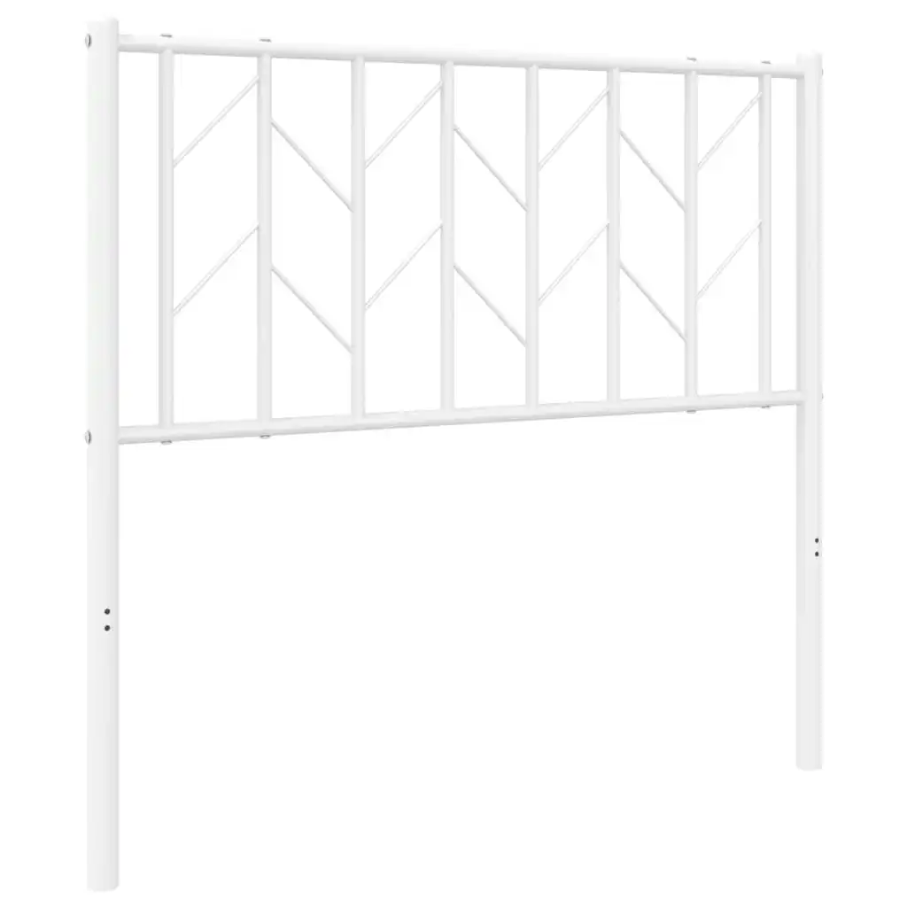 Metal Headboard White 90 cm 374514