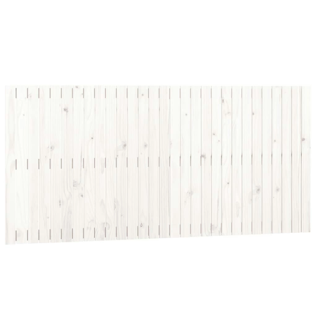 Wall Headboard White 185 cm Solid Wood Pine 824914