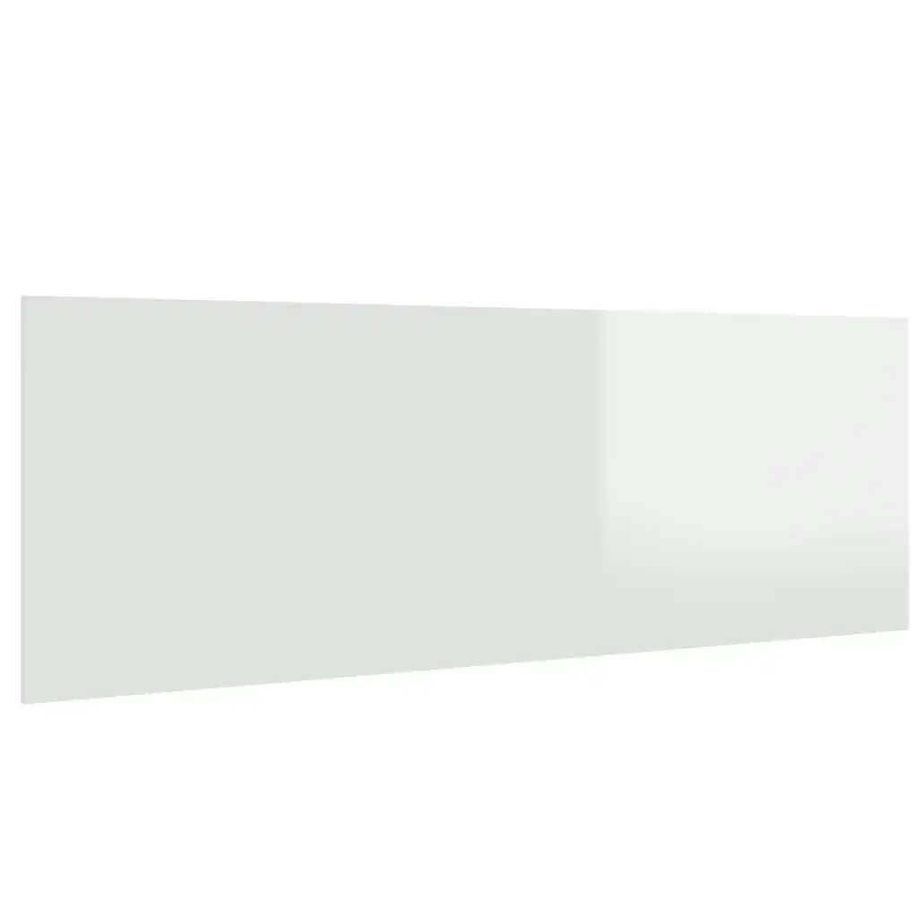 Wall Headboard High Gloss White 240x1.5x80 cm Engineered Wood 811058