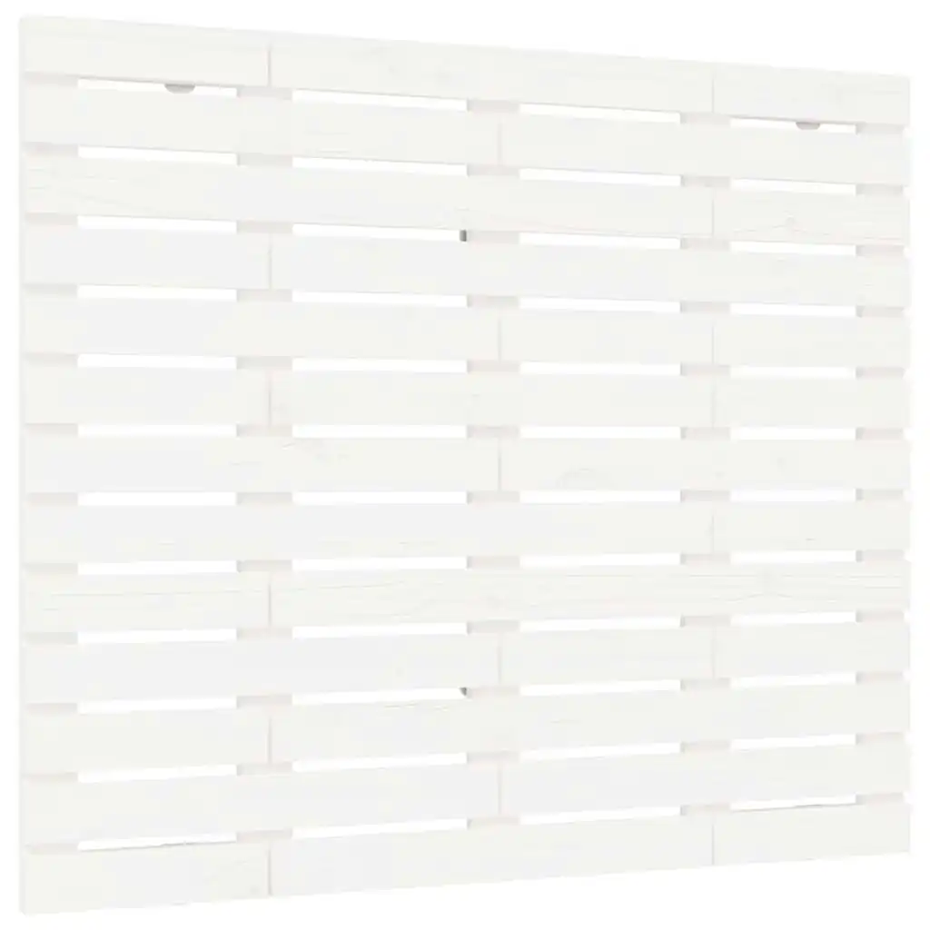 Wall Headboard White 141x3x91.5 cm Solid Wood Pine 824709