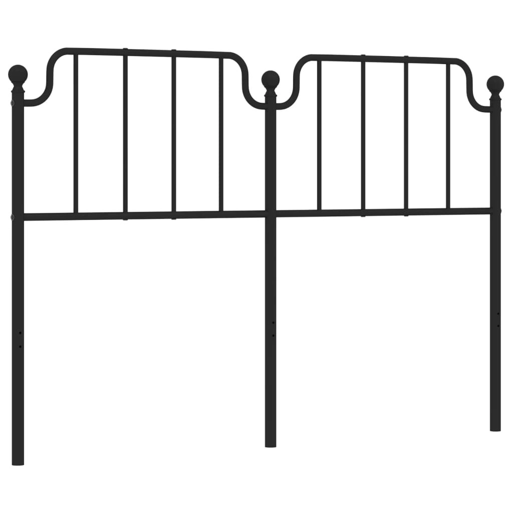 Metal Headboard Black 152 cm Queen 373921