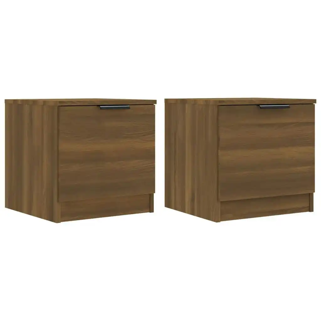 Bedside Cabinets 2 pcs Brown Oak 40x39x40 cm 817032