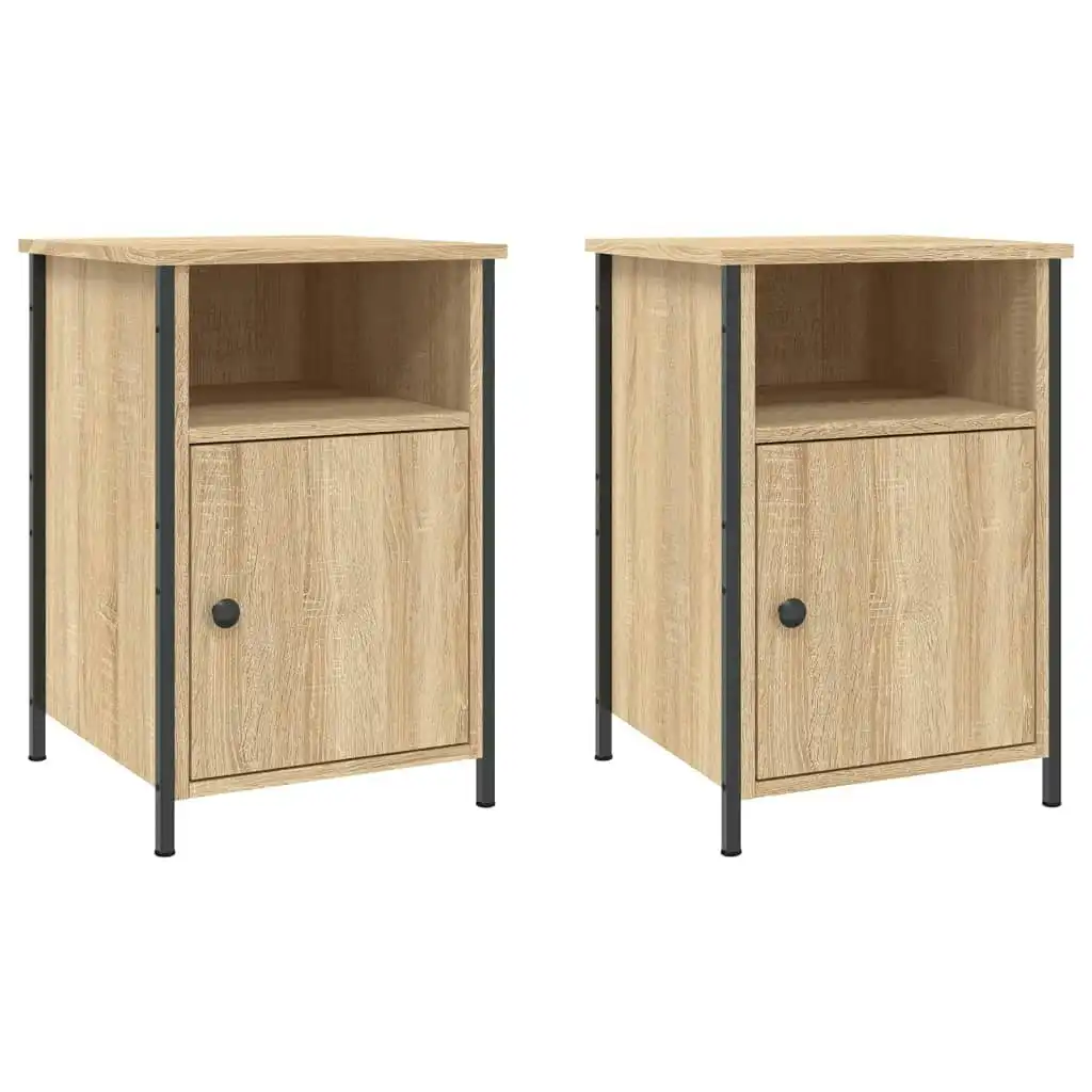 Bedside Cabinets 2 pcs Sonoma Oak 40x42x60 cm Engineered Wood 825916