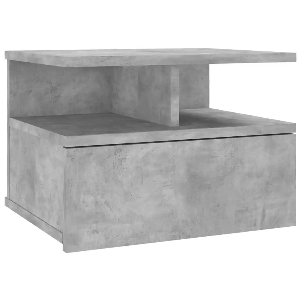 Floating Nightstand Concrete Grey 40x31x27 cm Engineered Wood 800413