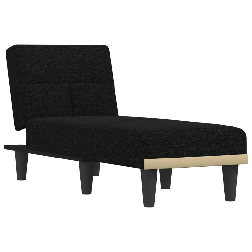 Chaise Longue Black Fabric 352818