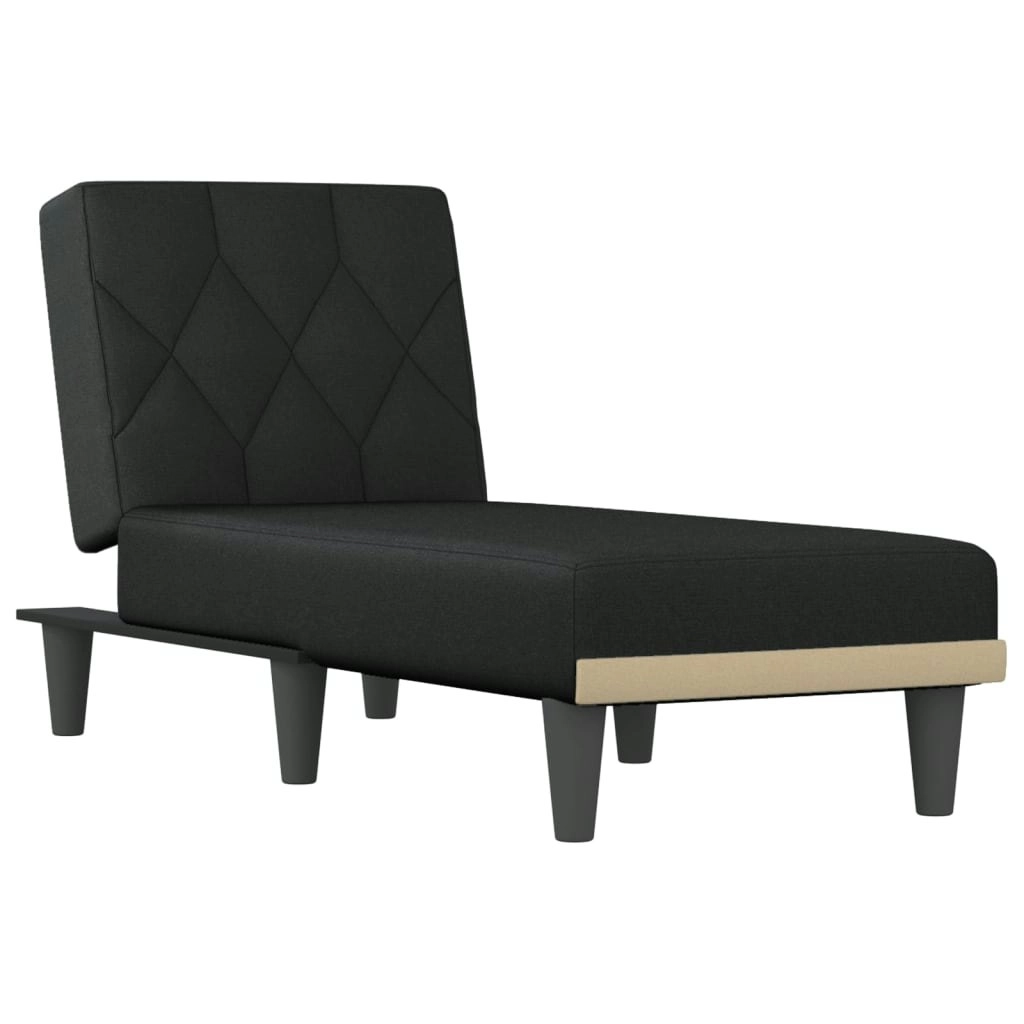 Chaise Longue Black Fabric 352858