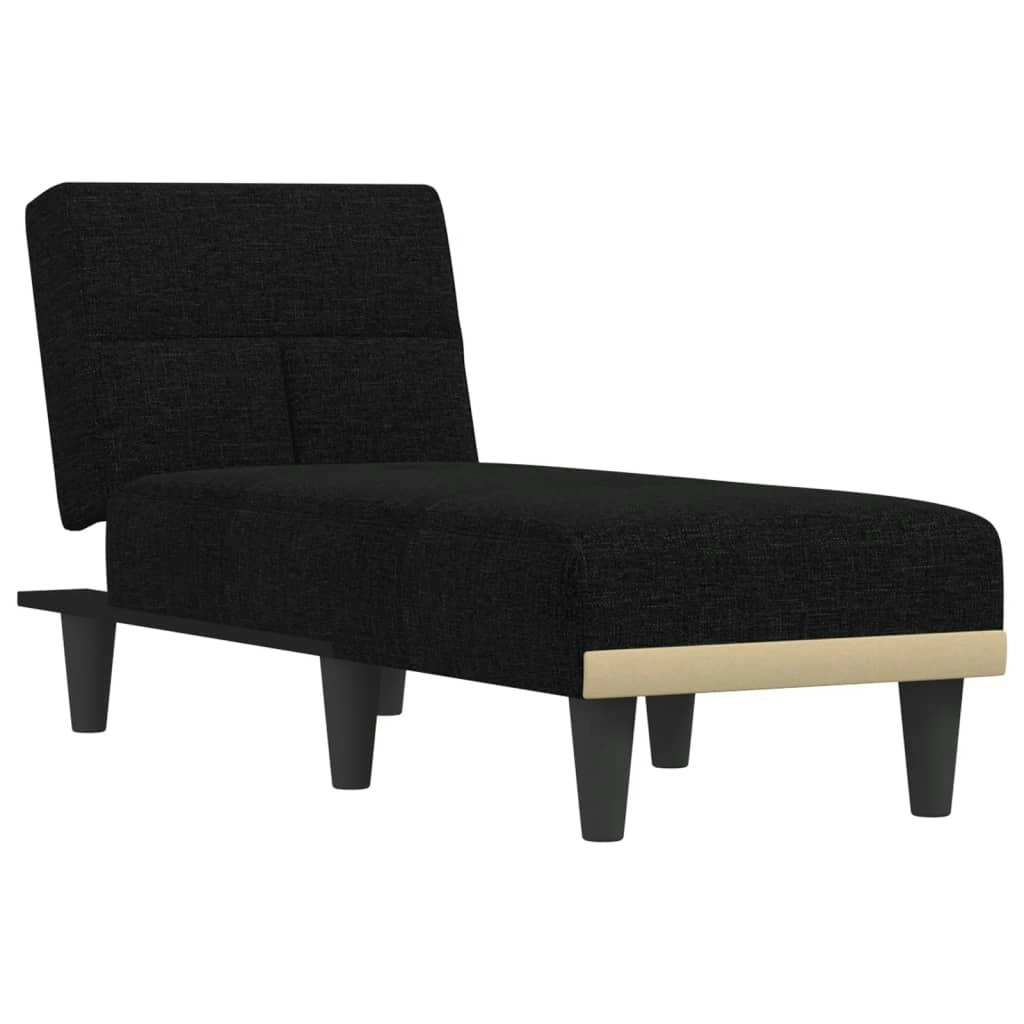 Chaise Longue Black Fabric 352815