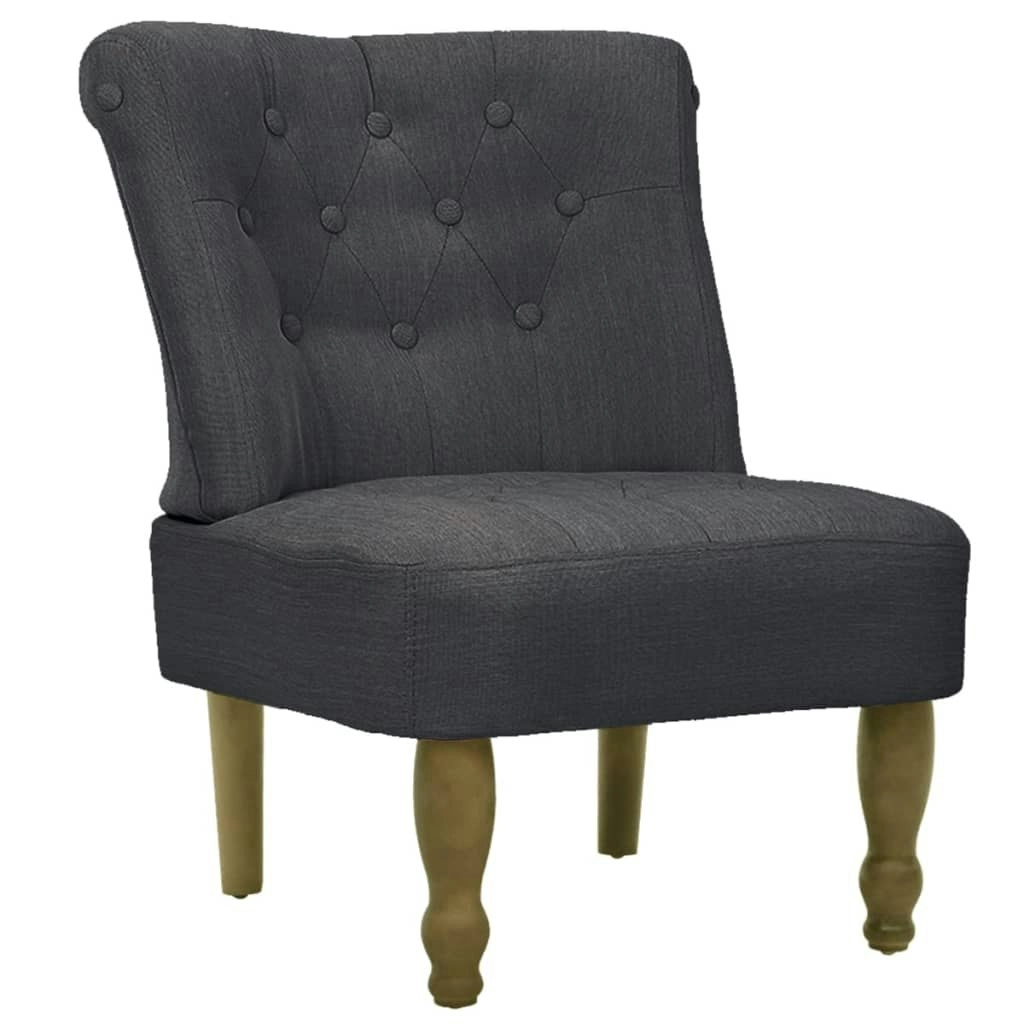 French Chair Grey Fabric 240287