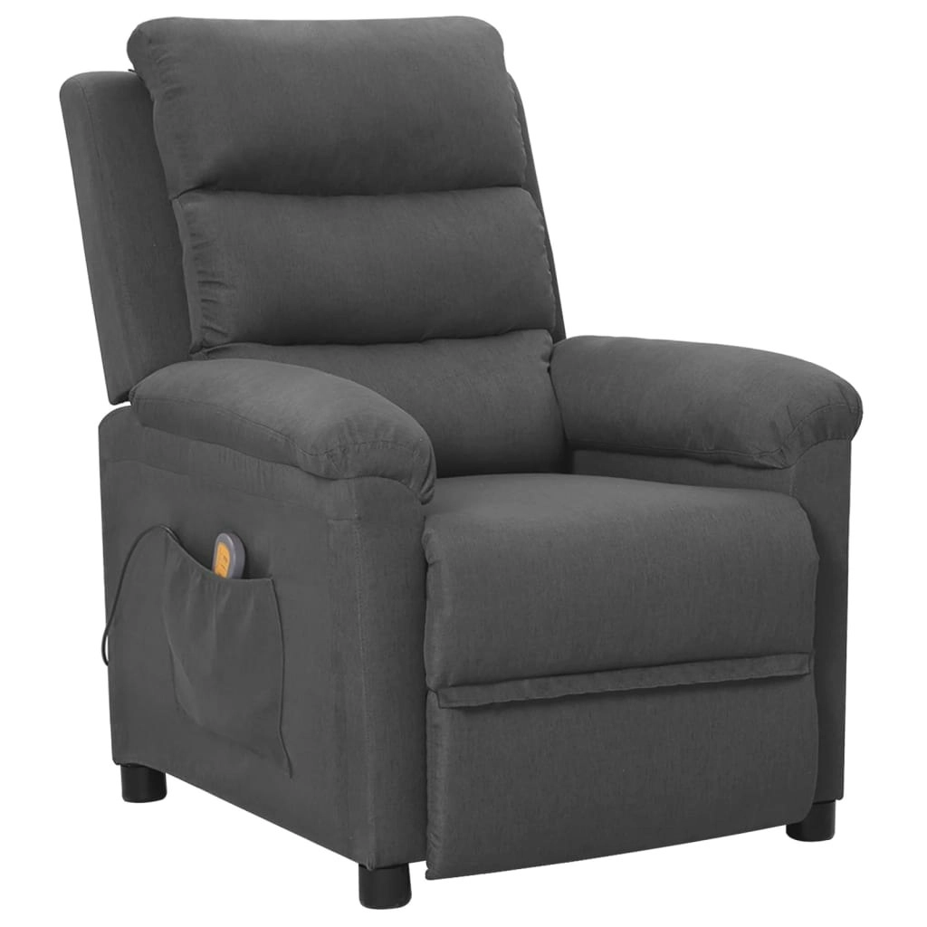 Massage Chair Dark Grey Fabric 342352