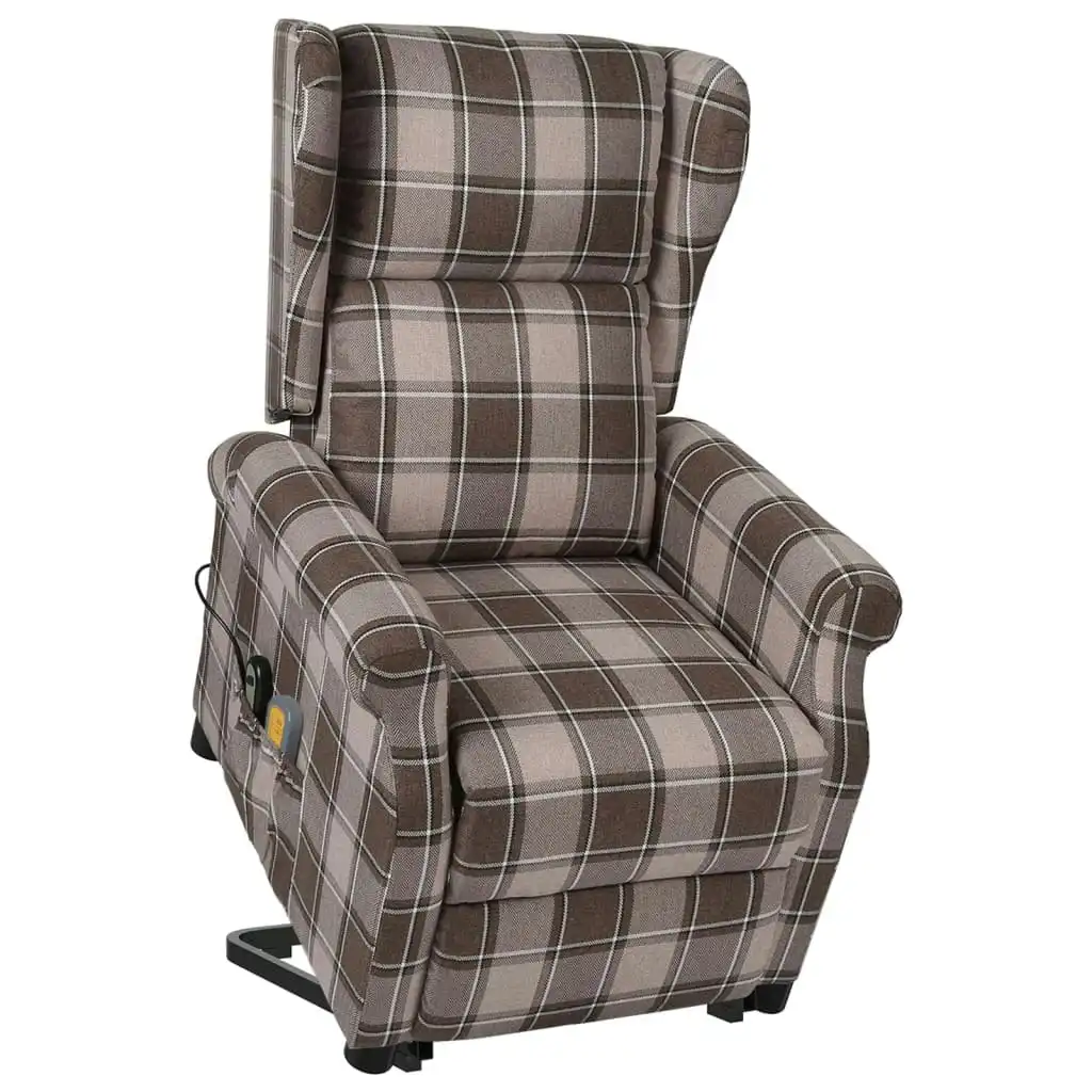 Stand up Massage Chair Beige Fabric 329470