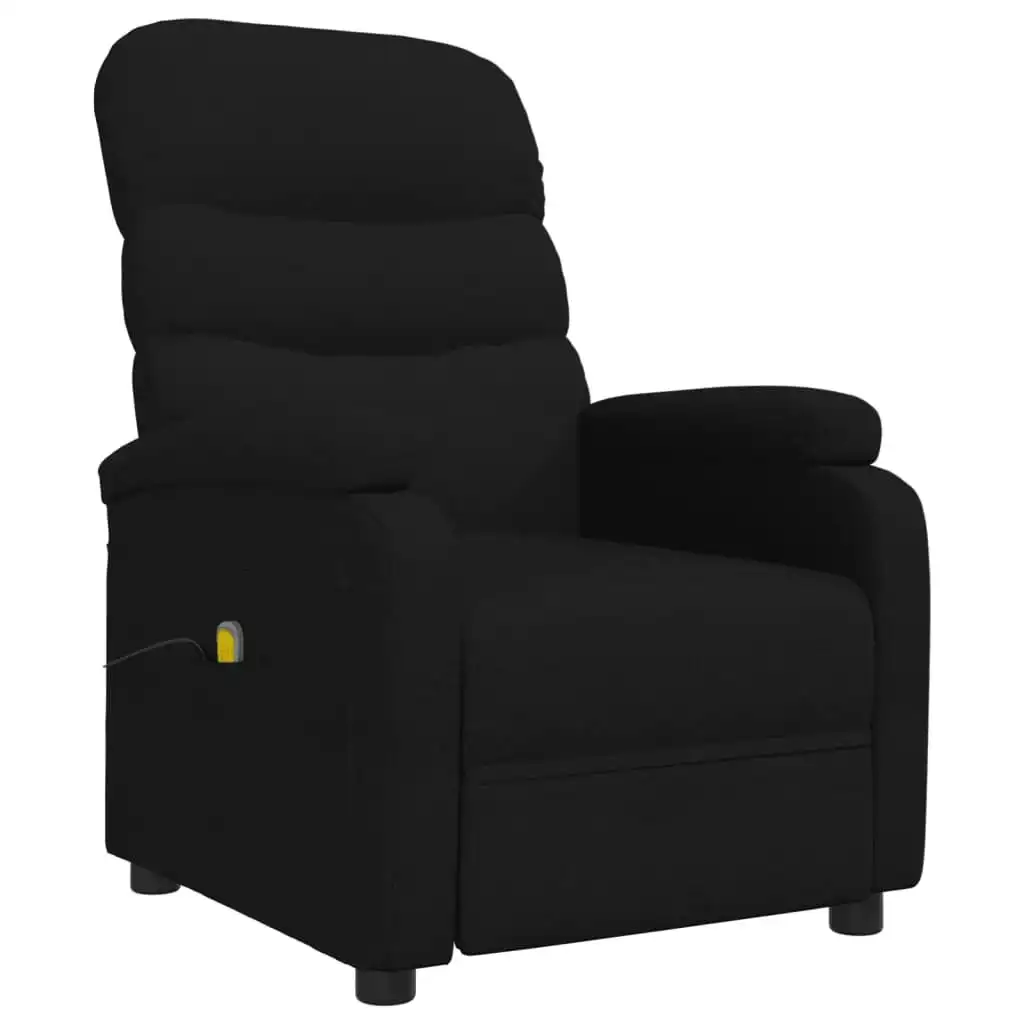 Massage Chair Black Fabric 321228