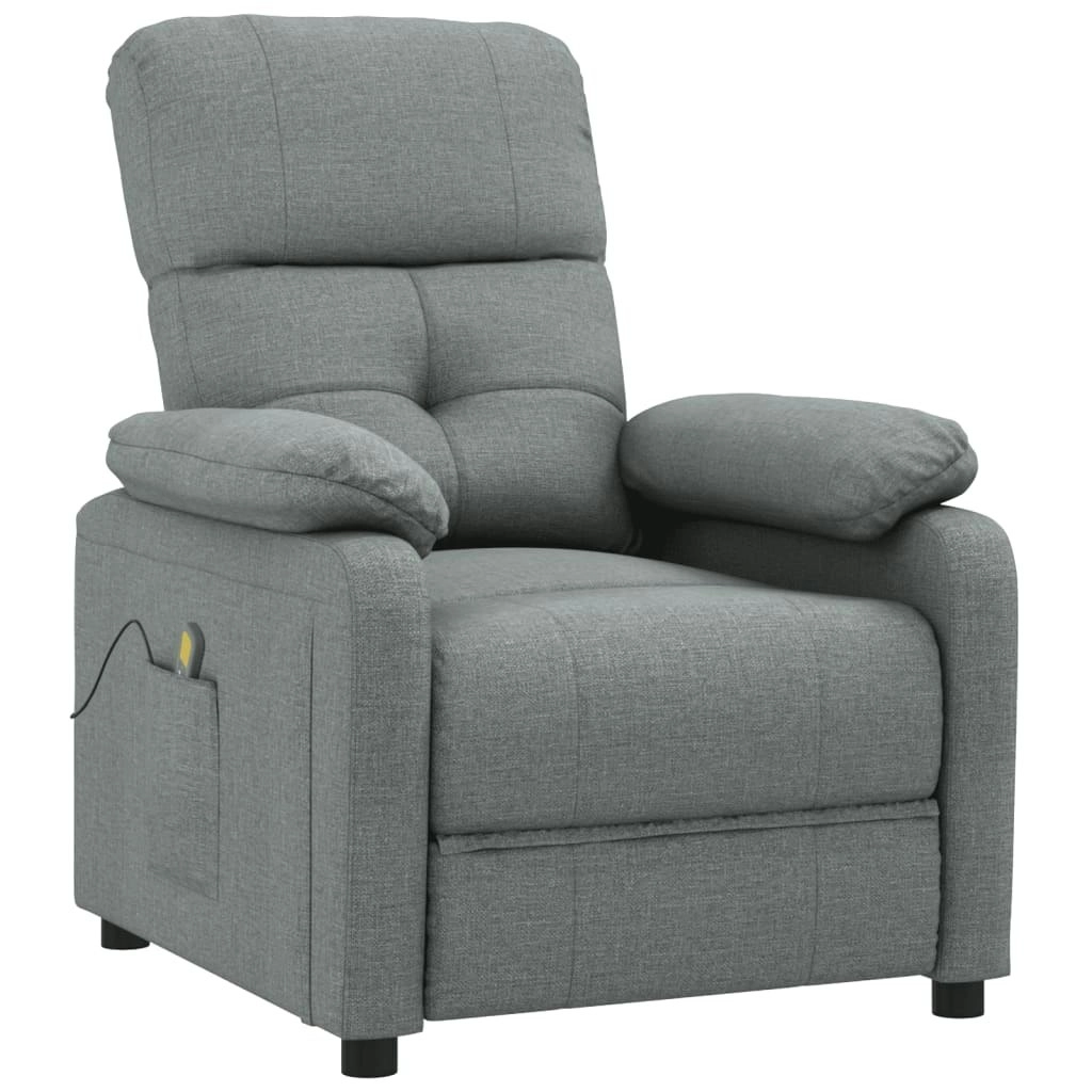 Massage Chair Dark Grey Fabric 348288