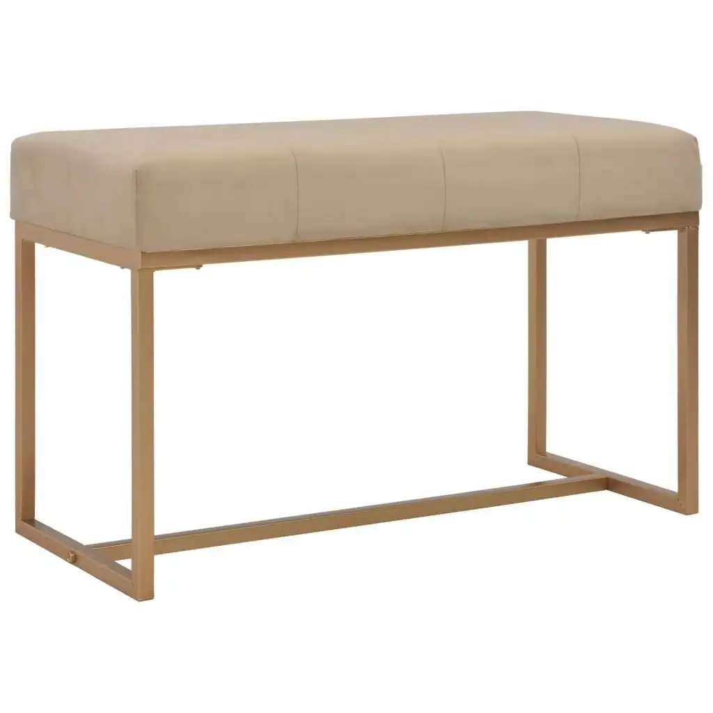 Bench 80 cm Beige Velvet 247559