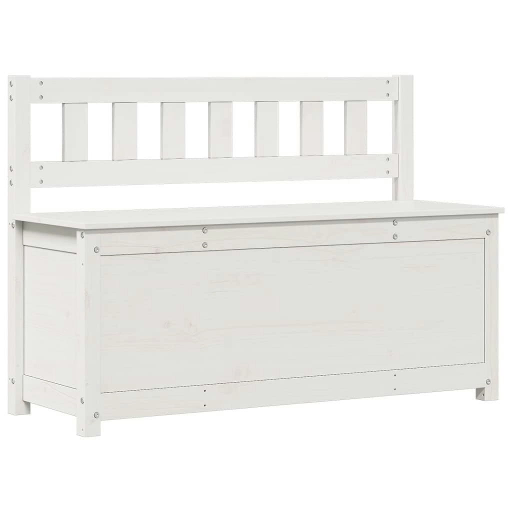 Bench White 110x41x76.5 cm Solid Wood Pine 823555