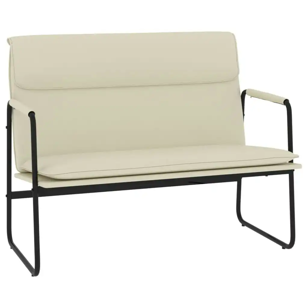 Bench Cream 100x64x80 cm Faux Leather 351367