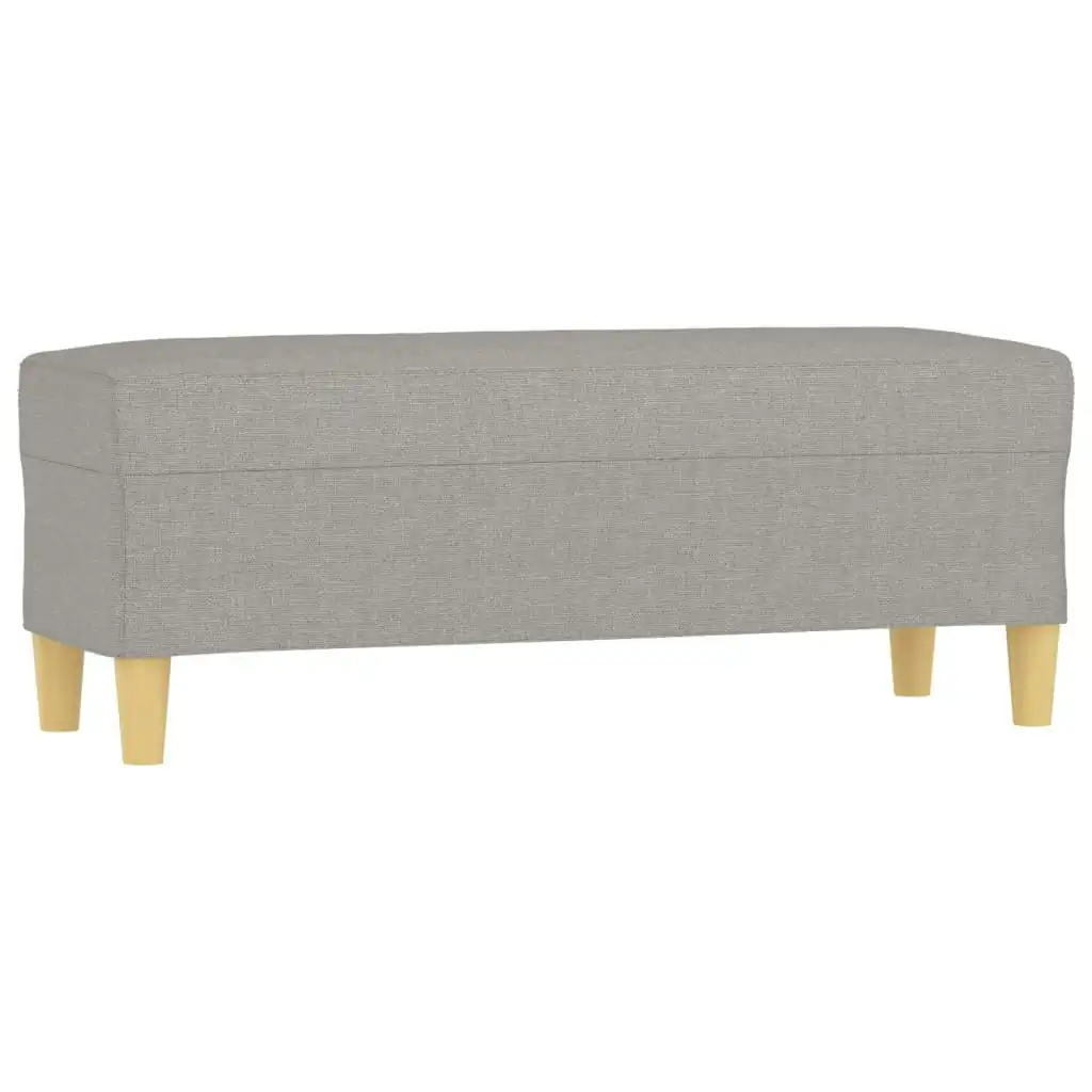 Bench Light Grey 100x35x41 cm Fabric 349375