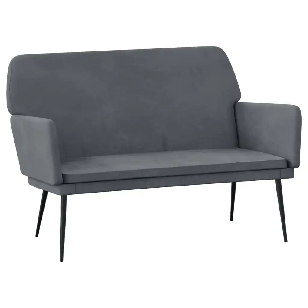 Bench Dark Grey 108x79x79 cm Velvet 351383