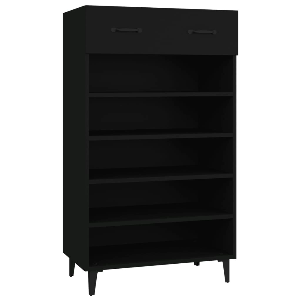 Shoe Cabinet Black 60x35x105 cm Engineered Wood 812790