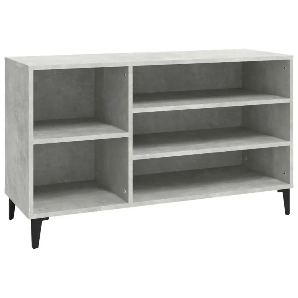 Shoe Cabinet Concrete Grey 102x36x60 cm Engineered Wood 819752