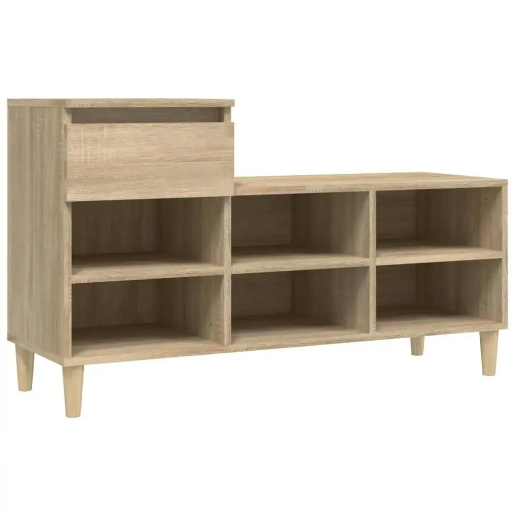 Shoe Cabinet Sonoma Oak 102x36x60 cm Engineered Wood 821207