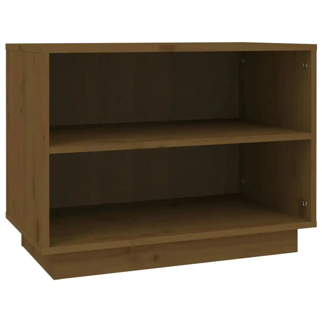 Shoe Cabinet Honey Brown 60x34x45 cm Solid Wood Pine 813548