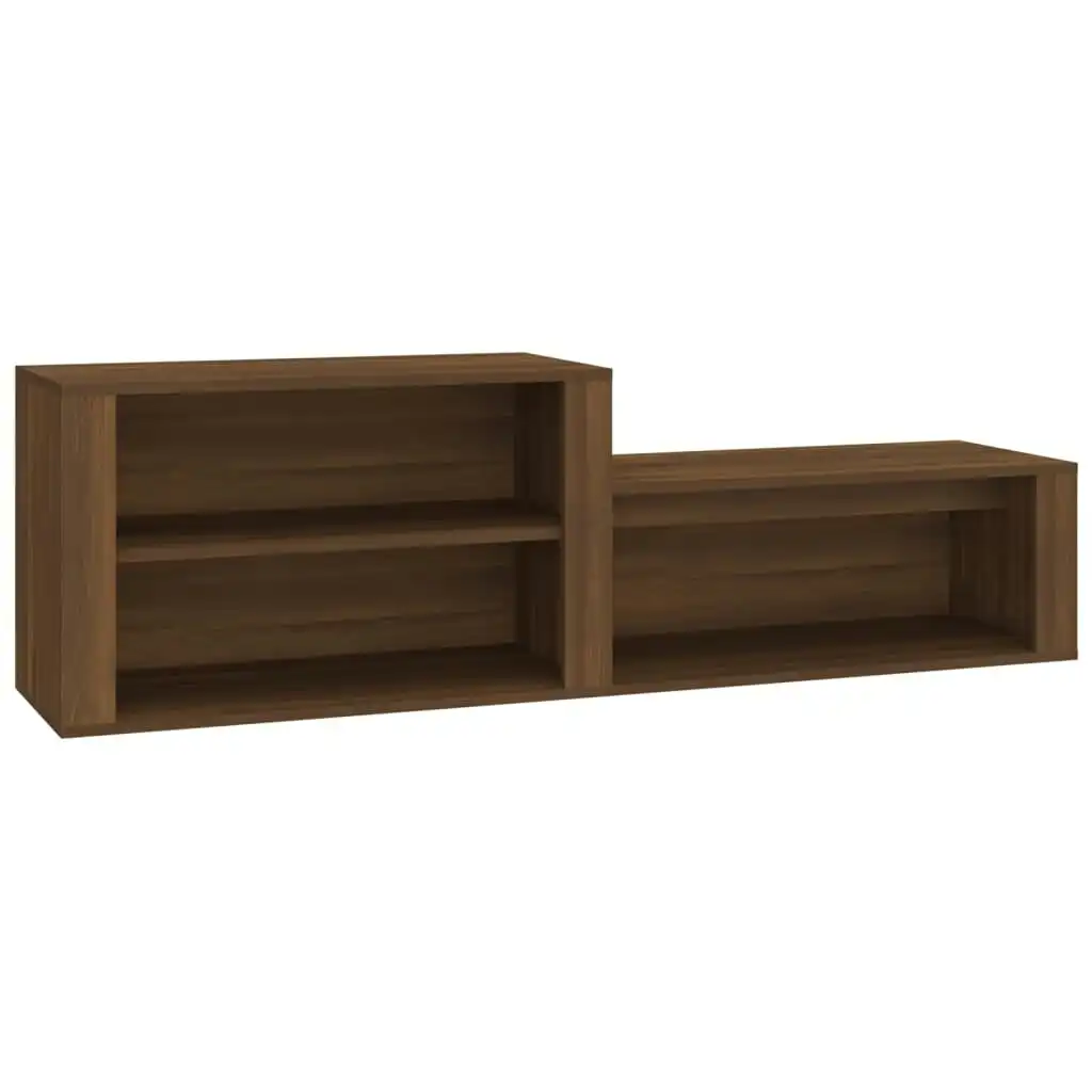 Shoe Cabinet Brown Oak 150x35x45 cm Engineered Wood 816919