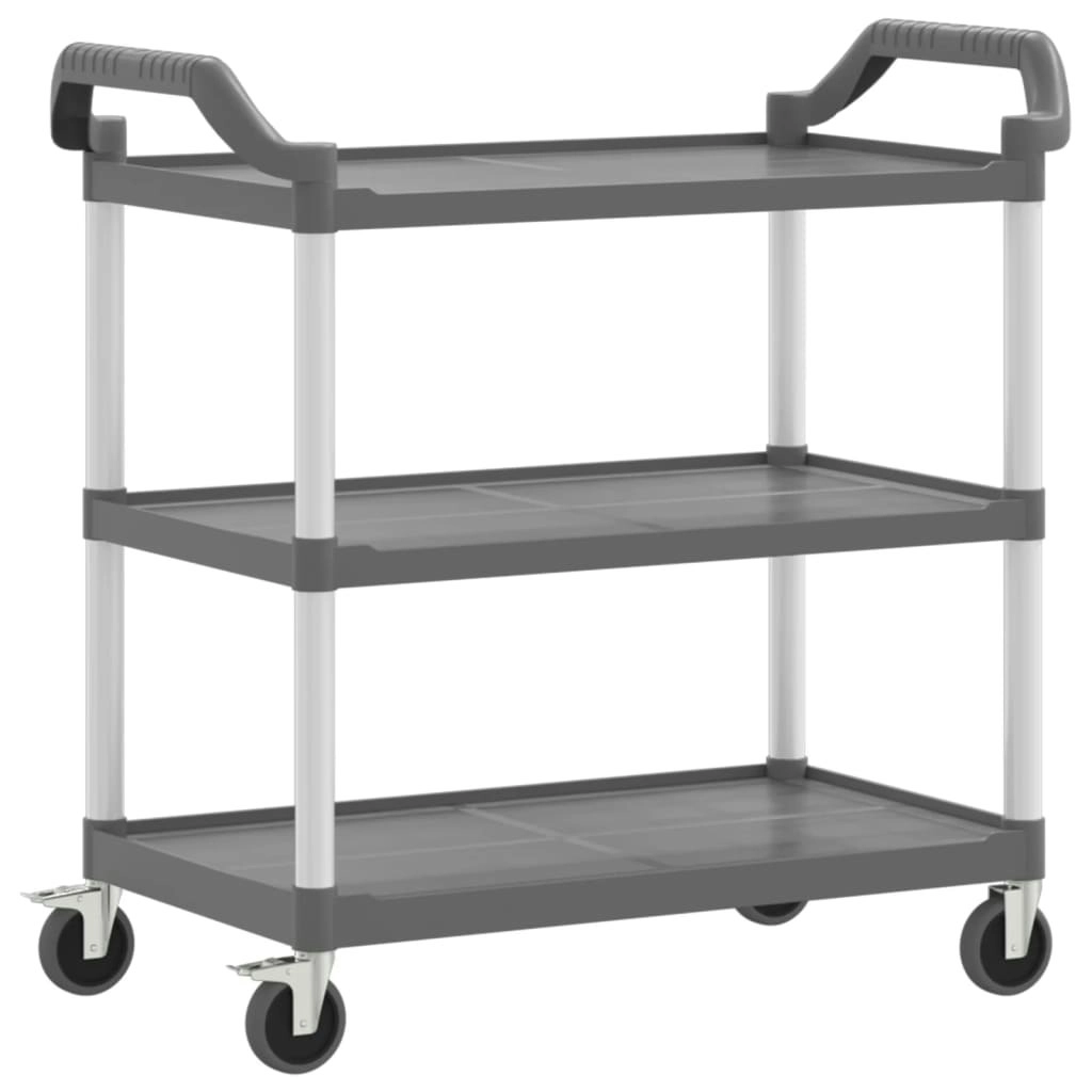 3-Tier Trolley Grey 99x50x96 cm Aluminium 30319