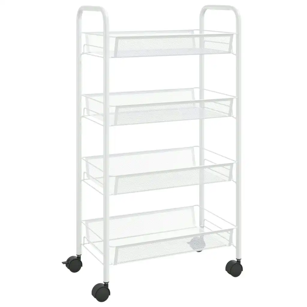 4-Tier Kitchen Trolley White 46x26x85 cm Iron 336326