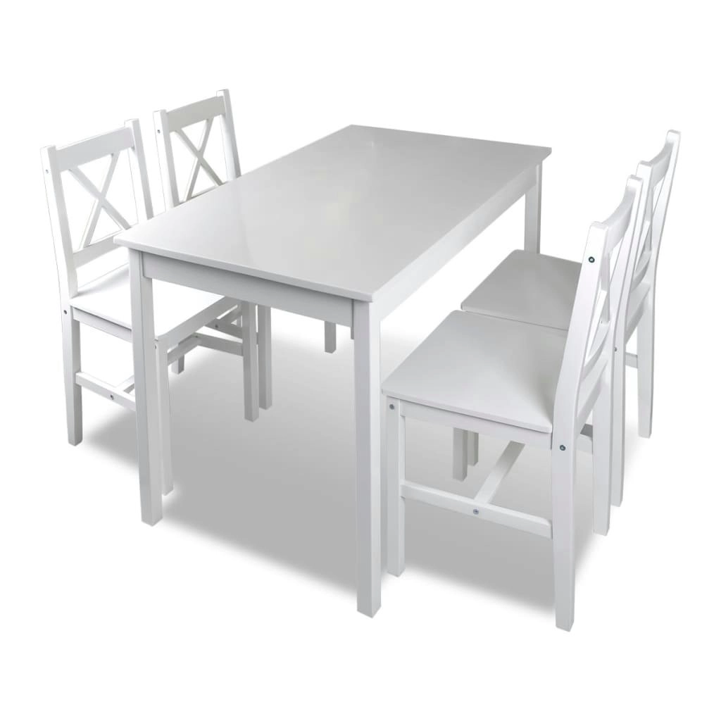 5 Piece Dining Set White 240883