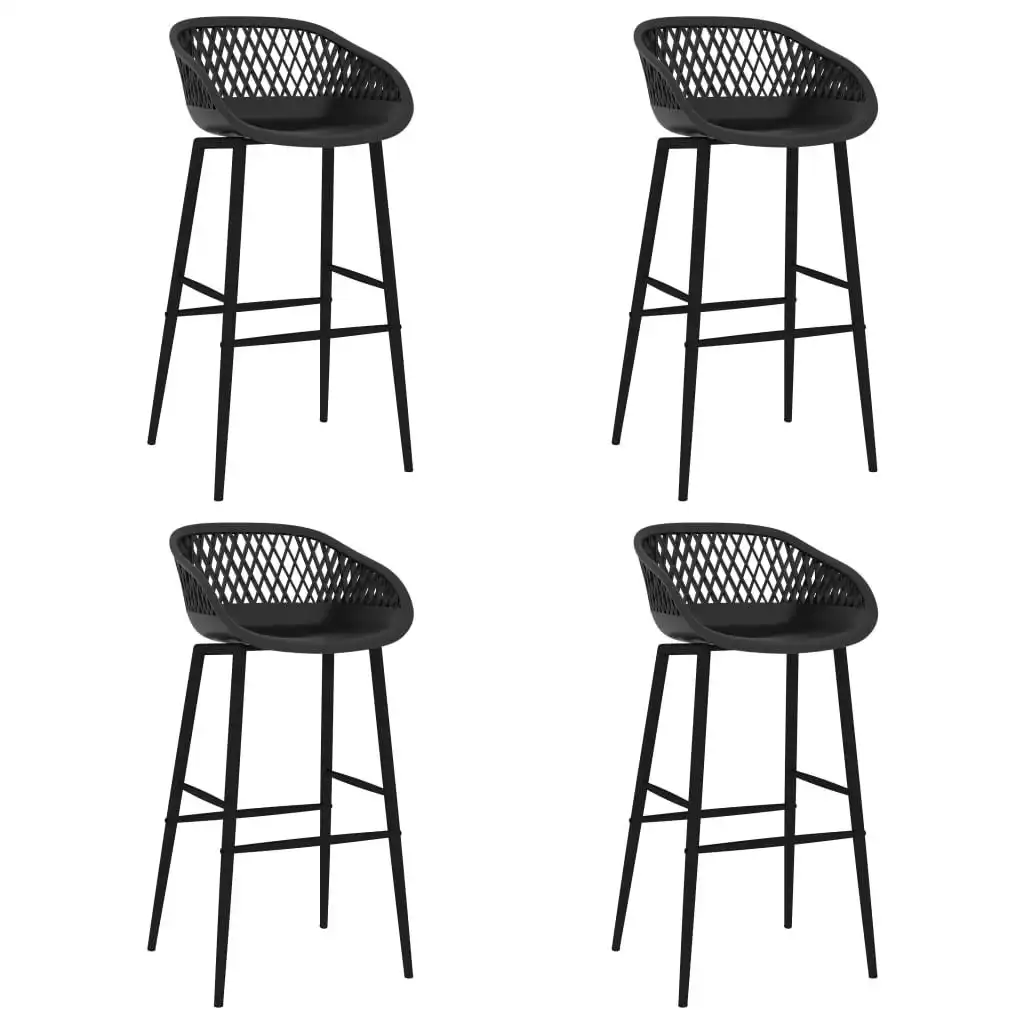 Bar Chairs 4 pcs Black 248161