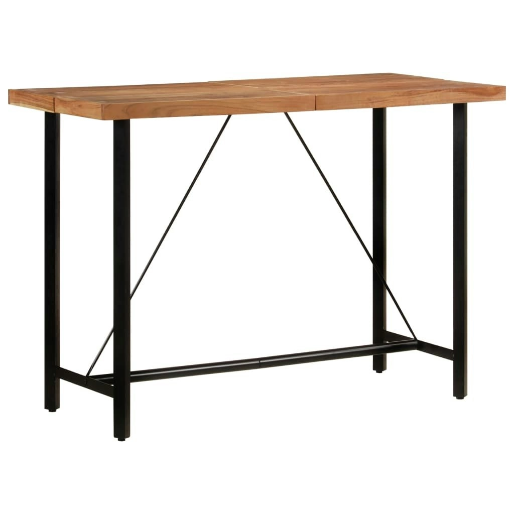 Bar Table 150x70x107 cm Solid Wood Acacia and Iron 356371