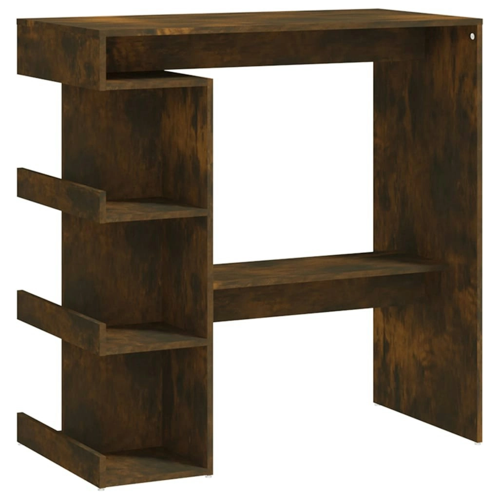 Bar Table with Storage Rack Smoked Oak 100x50x101.5cm Engineered Wood 812960