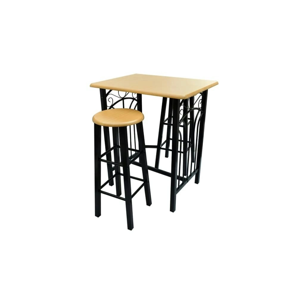 Breakfast/Dinner Table Dining Set MDF with Black 240095