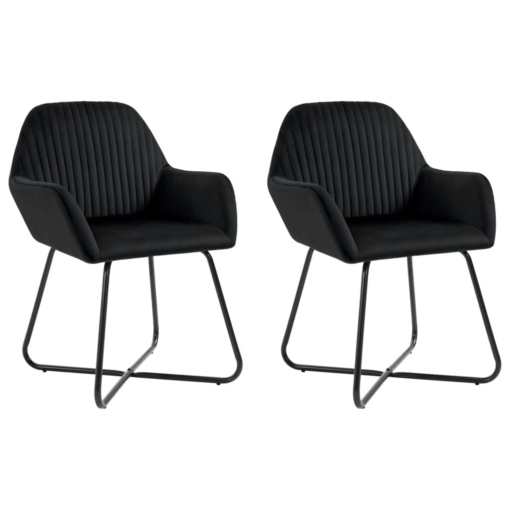 Dining Chairs 2 pcs Black Velvet 336097