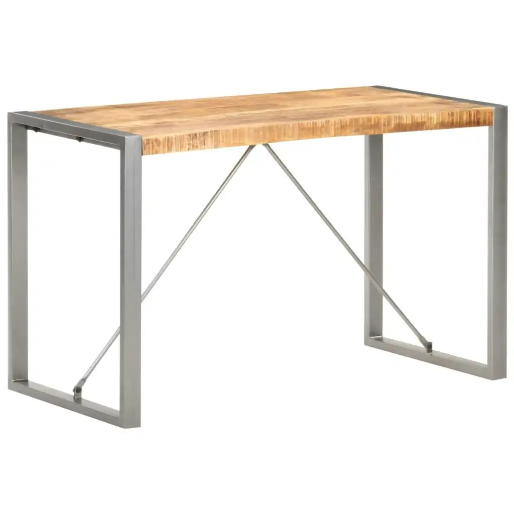 Dining Table 120x60x75 cm Solid Rough Mango Wood 321561