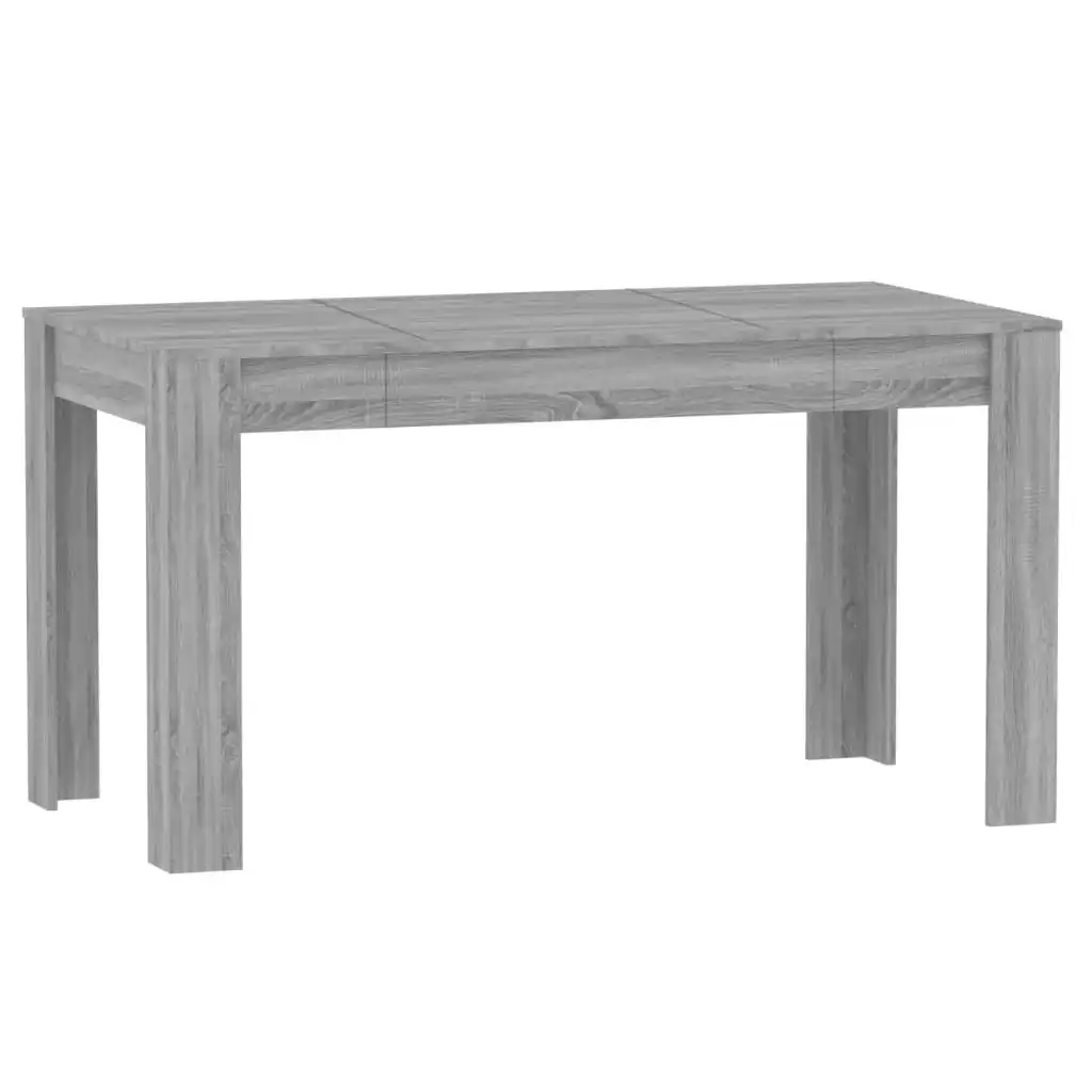 Dining Table Grey Sonoma 140x74.5x76 cm Engineered Wood 815199