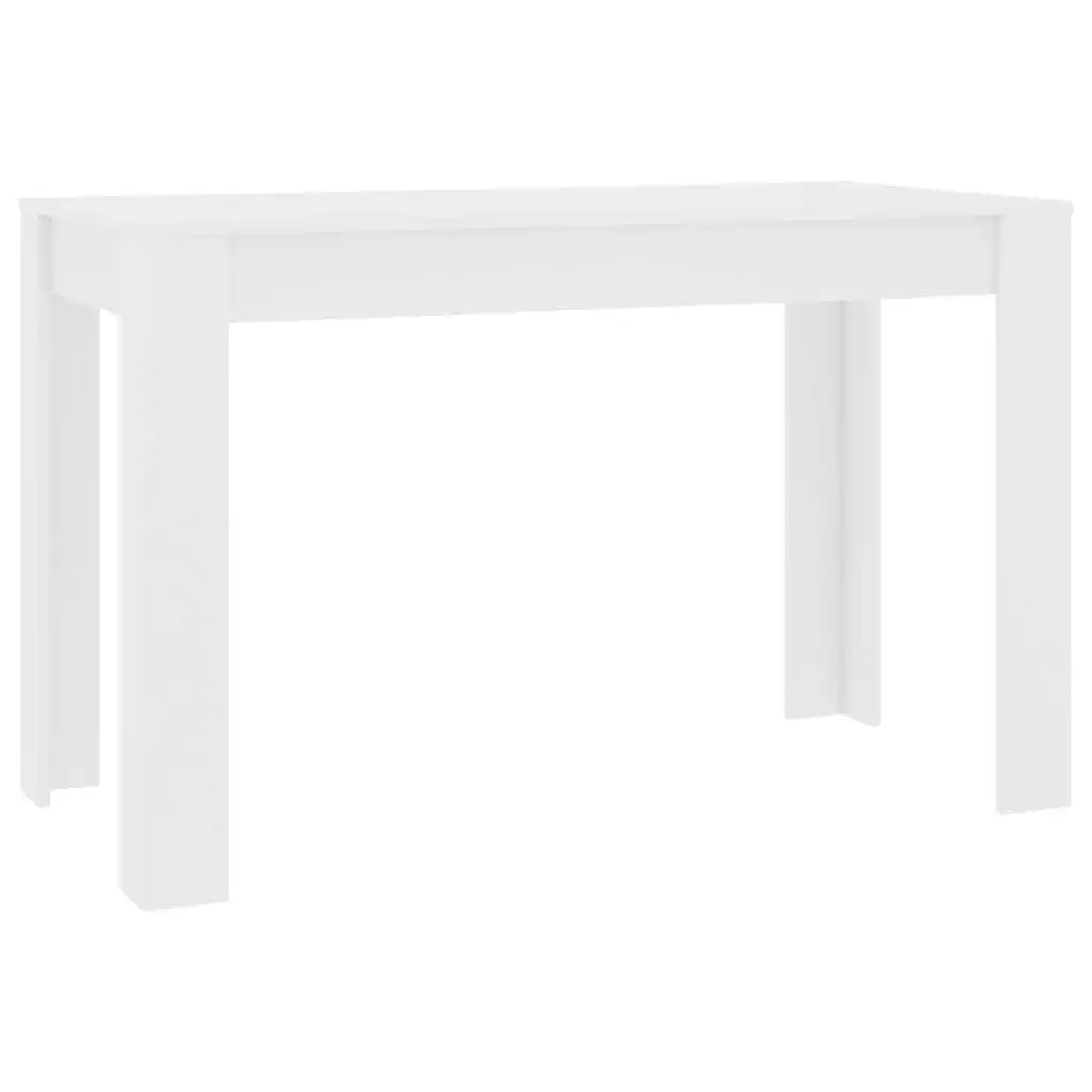 Dining Table White 120x60x76 cm Engineered Wood 800432