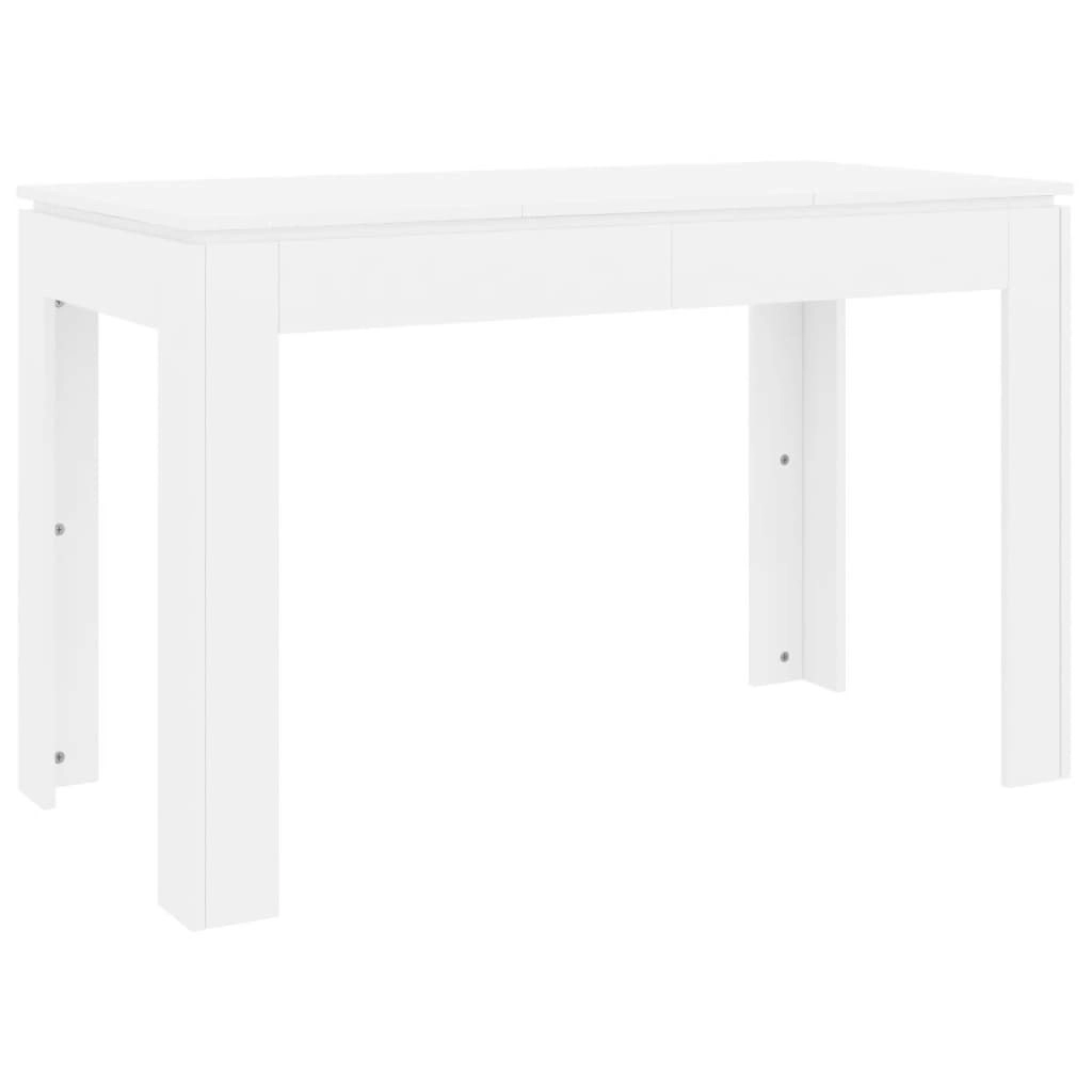 Dining Table White 120x60x76 cm Engineered Wood 800756