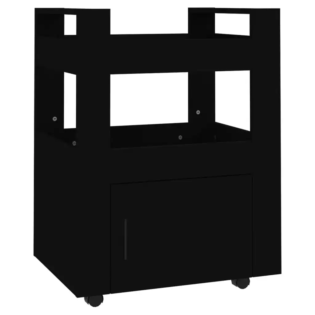 Kitchen Trolley Black 60x45x80 cm Engineered Wood 816825