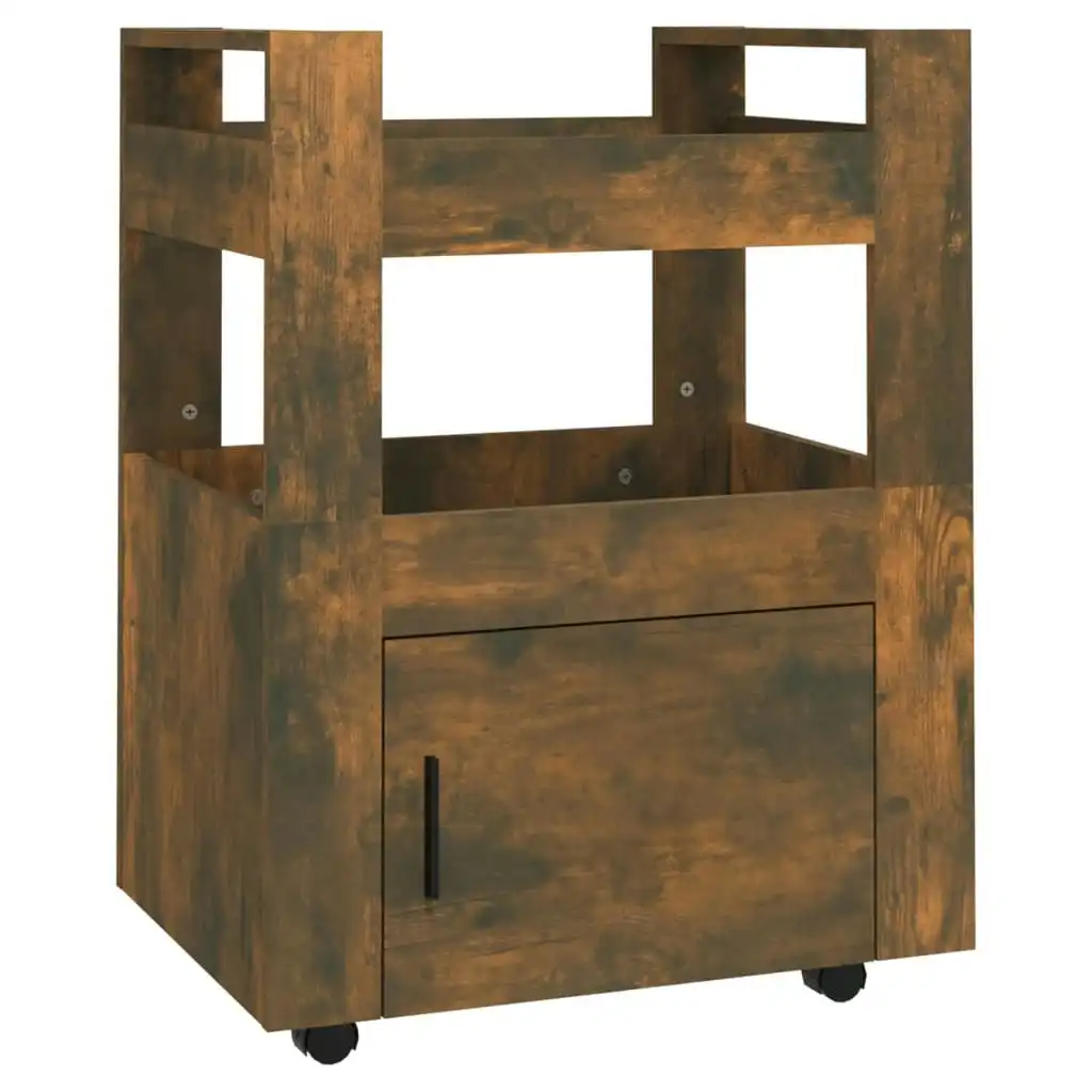 Kitchen Trolley Smoked Oak 60x45x80 cm Engineered Wood 816829